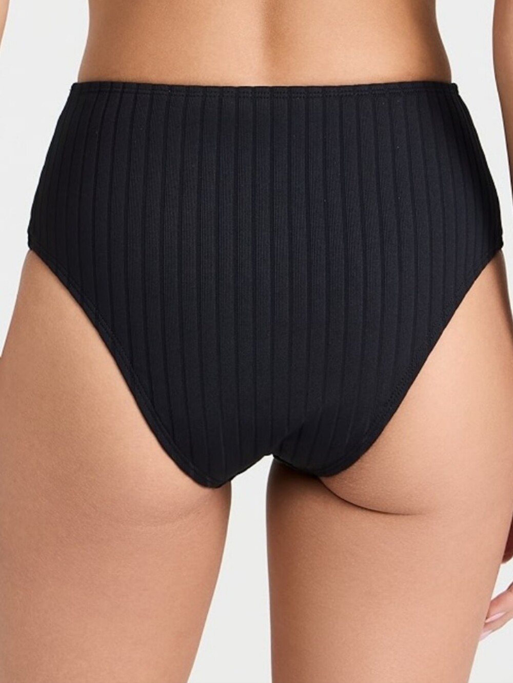 NWOT Araks High-Waist Ribbed Bikini Bottoms - Black